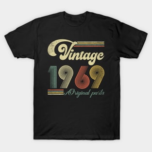 Retro Vintage 1969 55th Birthday Gift Men Women 55 Years Old T-Shirt